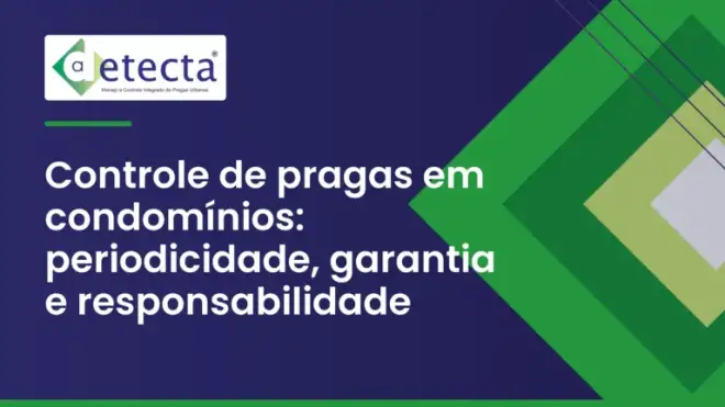 Capa do artigo sobre controle de pragas em condomínios.
