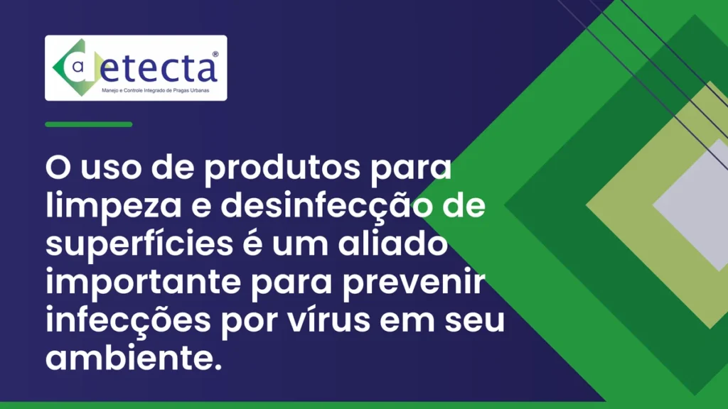 Capa do artigo sobre o uso de produtos para limpeza e desinfecção de superfícies é um aliado.