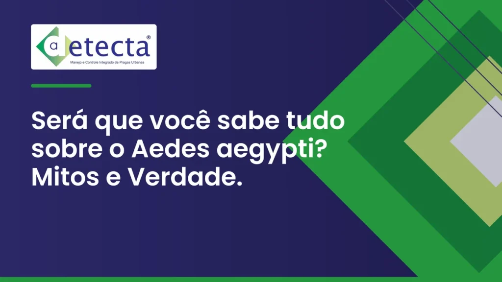 Capa do artigo sobre será que você sabe tudo sobre o Aedes aegypti? Mitos e Verdade.